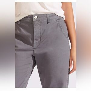 Veronica Beard Ayla Chino High Rise Pant in Gray Sz 27/4